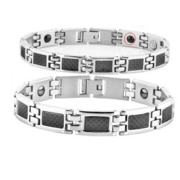 Pulseira De Titânio Com Magnetita E Diamante, A Rainha Da Saúde, Para Amantes