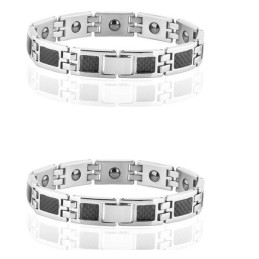 Pulseira De Titânio Com Magnetita E Diamante, A Rainha Da Saúde, Para Amantes