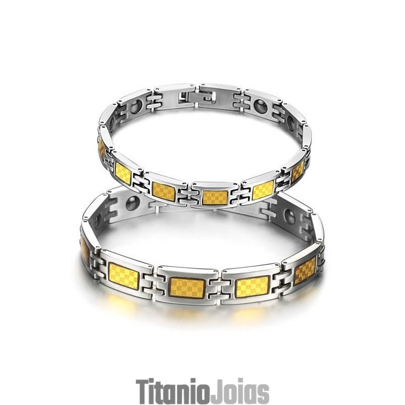 Pulseira De Titânio Antifadiga De Alta Qualidade Para Amantes Pulseira De Titânio Antifadiga De Alta Qualidade Para Amantes