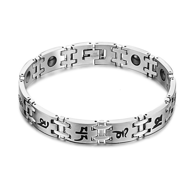 Pulseira Masculina De Titânio Com Magnetita De Qualidade Estável Pulseira Masculina De Titânio Com Magnetita De Qualidade Estável