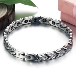 Pulseira De Titânio Com Magnetita De Renome Mundial Para A Saúde