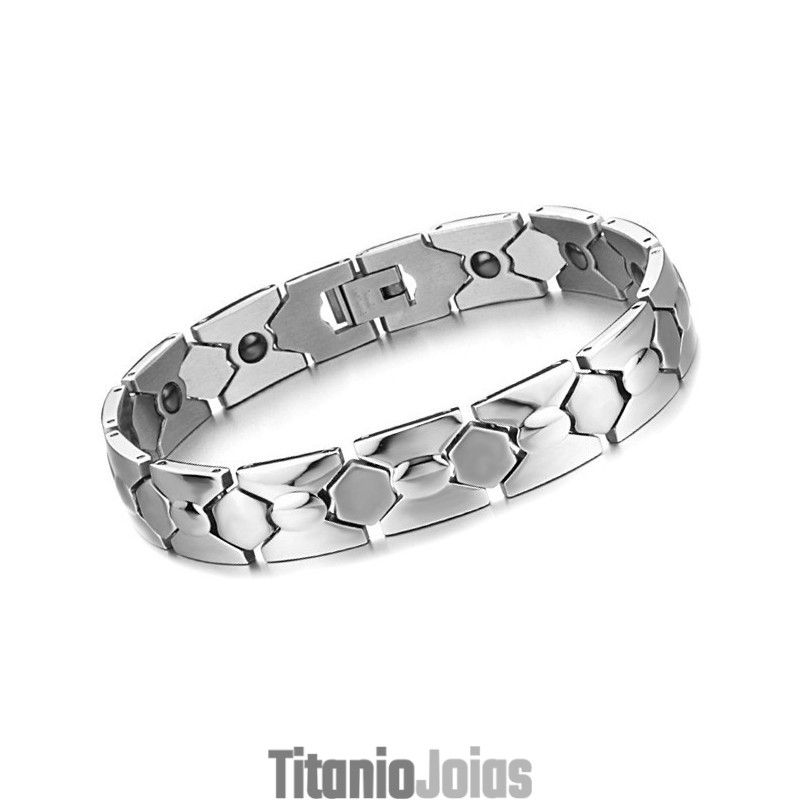 Pulseira Masculina De Titânio Antifadiga Com Desempenho Confiável E Magnetita Pulseira Masculina De Titânio Antifadiga Com Desempenho Confiável E Magnetita