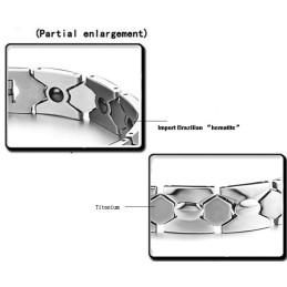 Pulseira Masculina De Titânio Antifadiga Com Desempenho Confiável E Magnetita