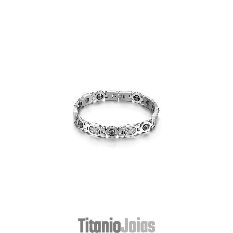 Pulseira De Titânio Lodestone Rainha Da Saúde E Qualidade Pulseira De Titânio Lodestone Rainha Da Saúde E Qualidade