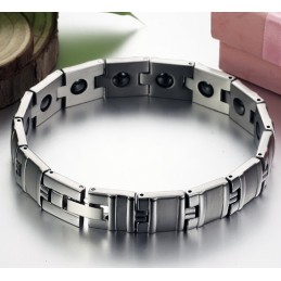 Pulseira De Titânio Antifadiga Masculina De Qualidade Estável E Com Magnetita