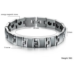 Pulseira De Titânio Antifadiga Masculina De Qualidade Estável E Com Magnetita