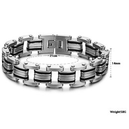 Pulseira De Silicone De Titânio Clássica Masculina De Qualidade Estável