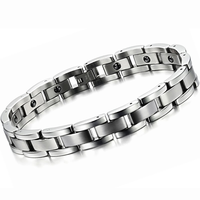 Pulseira De Titânio Com Magnetita Para Saúde Masculina De Grande Variedade Pulseira De Titânio Com Magnetita Para Saúde Masculina De Grande Variedade
