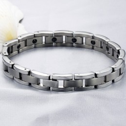 Pulseira De Titânio Com Magnetita Para Saúde Masculina De Grande Variedade