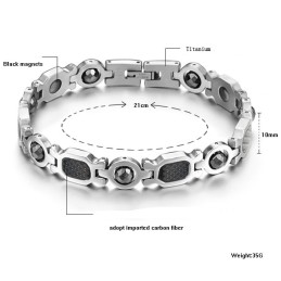 Pulseira De Titânio Com Magnetita De Qualidade Estável Para Saúde Masculina