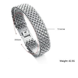 Pulseira Masculina Concisa De Titânio De Alta Qualidade