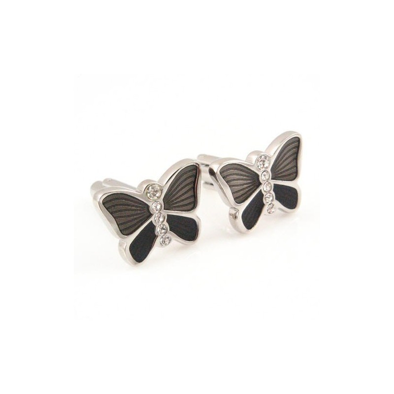 Abotoaduras De Titânio Com Diamantes Abotoaduras De Titânio Com Diamantes