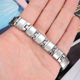 Pulseira Masculina De Titânio Antifadiga De Excelente Qualidade Com Magnetita