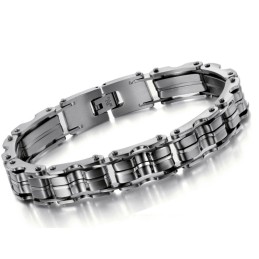 Pulseira Masculina Clássica De Titânio De Alta Qualidade
