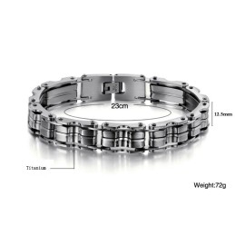 Pulseira Masculina Clássica De Titânio De Alta Qualidade