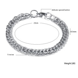 Pulseira De Titânio Em Escala Masculina De Alta Qualidade
