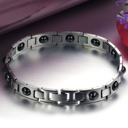 Pulseira De Titânio Lodestone Rainha Da Saúde E Qualidade