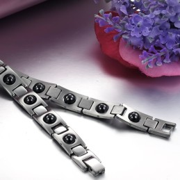 Pulseira De Titânio Lodestone Rainha Da Saúde E Qualidade