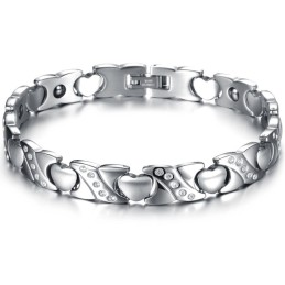 Pulseira De Titânio Com Diamantes E Qualidade E Quantidade Garantidas