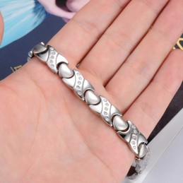 Pulseira De Titânio Com Diamantes E Qualidade E Quantidade Garantidas