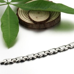 Pulseira De Titânio Com Diamantes E Qualidade E Quantidade Garantidas
