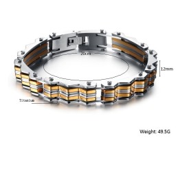 Pulseira Masculina De Titânio De Qualidade Estável