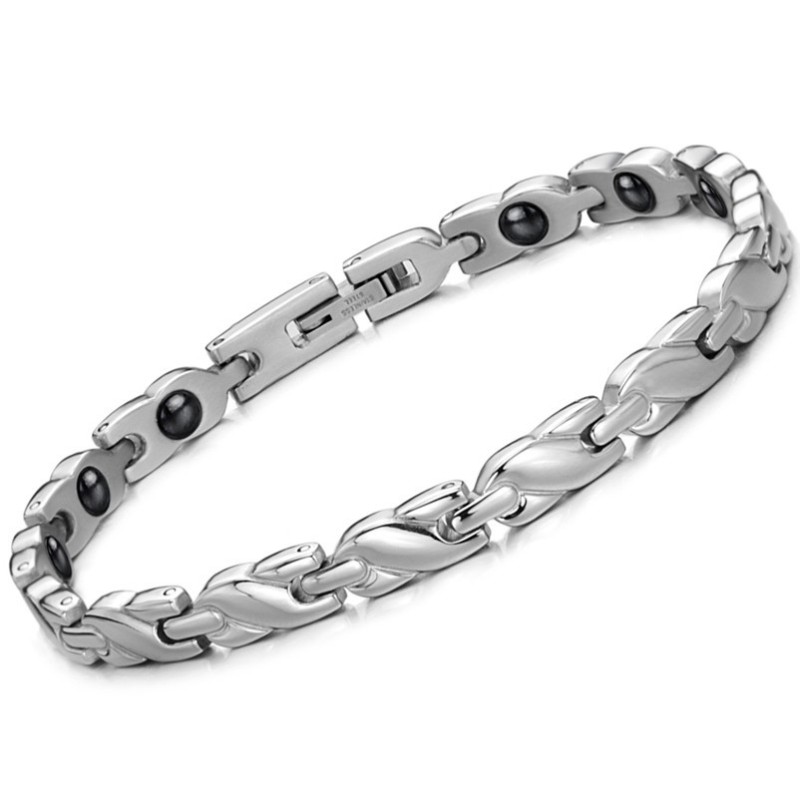 Pulseira De Titânio Com Magnetita Para Saúde Feminina Fácil De Usar Pulseira De Titânio Com Magnetita Para Saúde Feminina Fácil De Usar