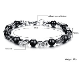 Pulseira Masculina De Titânio Durável Em Uso