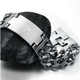 Pulseira Masculina Cruz De Titânio Fácil De Usar