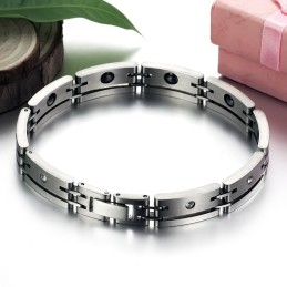 Pulseira Masculina De Titânio De Alta Qualidade Com Magnetita