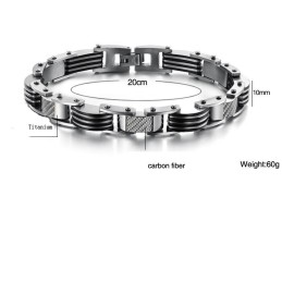 Pulseira Masculina De Titânio De Qualidade Confiável