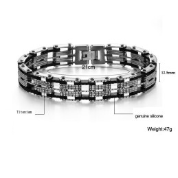 Pulseira Masculina De Titânio De Alta Qualidade