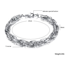 Pulseira Masculina Completa Em Titânio