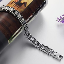 Pulseira Masculina De Titânio Grandes Variedades