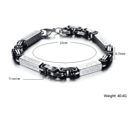 Pulseira Masculina De Titânio Muito Conhecida Por Sua Alta Qualidade