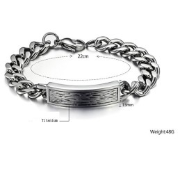 Para Desfrutar De Alta Reputação Em Casa E No Exterior Pulseira Masculina De Titânio