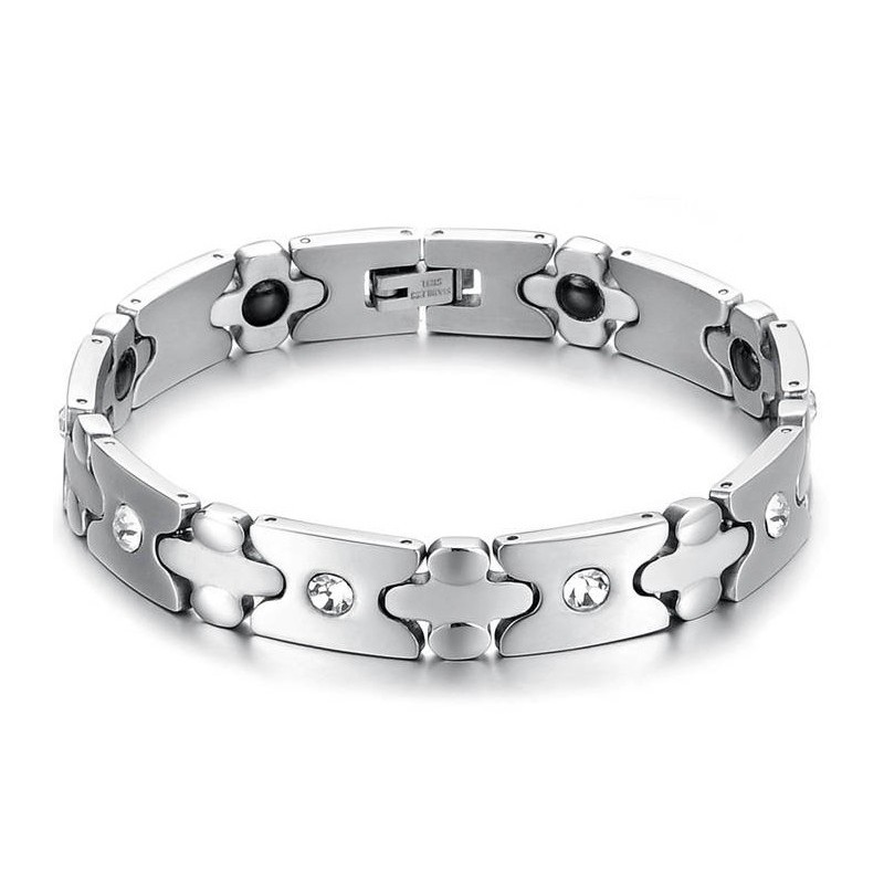 Pulseira De Titânio De Saúde De Qualidade Superior Com Diamante Pulseira De Titânio De Saúde De Qualidade Superior Com Diamante
