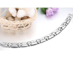 Pulseira De Titânio De Saúde De Qualidade Superior Com Diamante