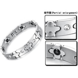 Pulseira De Titânio De Saúde De Qualidade Superior Com Diamante