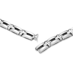 Pulseira Masculina De Titânio Com Cruz De Alta Qualidade