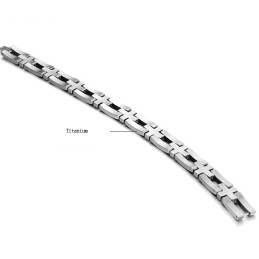 Pulseira Masculina De Titânio Com Cruz De Alta Qualidade