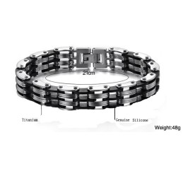 Pulseira Masculina Clássica De Titânio Com Desempenho Confiável