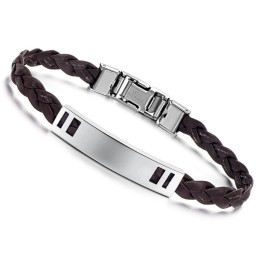 Pulseira Feminina De Couro De Titânio Fácil De Usar