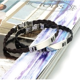 Pulseira Feminina De Couro De Titânio Fácil De Usar