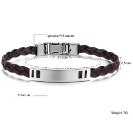 Pulseira Feminina De Couro De Titânio Fácil De Usar