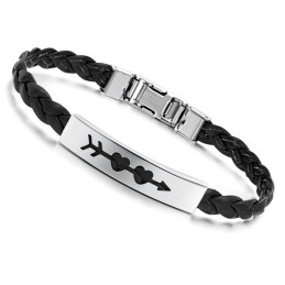 Pulseira De Couro De Titânio Com Formato De Coração Para Mulheres De Qualidade Estável