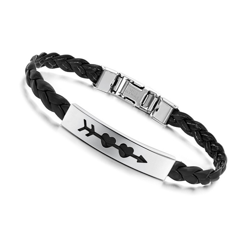 Pulseira De Couro De Titânio Com Formato De Coração Para Mulheres De Qualidade Estável Pulseira De Couro De Titânio Com Formato De Coração Para Mulheres De Qualidade Estável