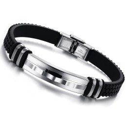 Pulseira De Silicone De Titânio Concisa De Excelente Qualidade