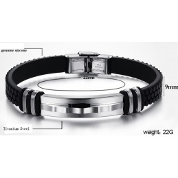 Pulseira De Silicone De Titânio Concisa De Excelente Qualidade