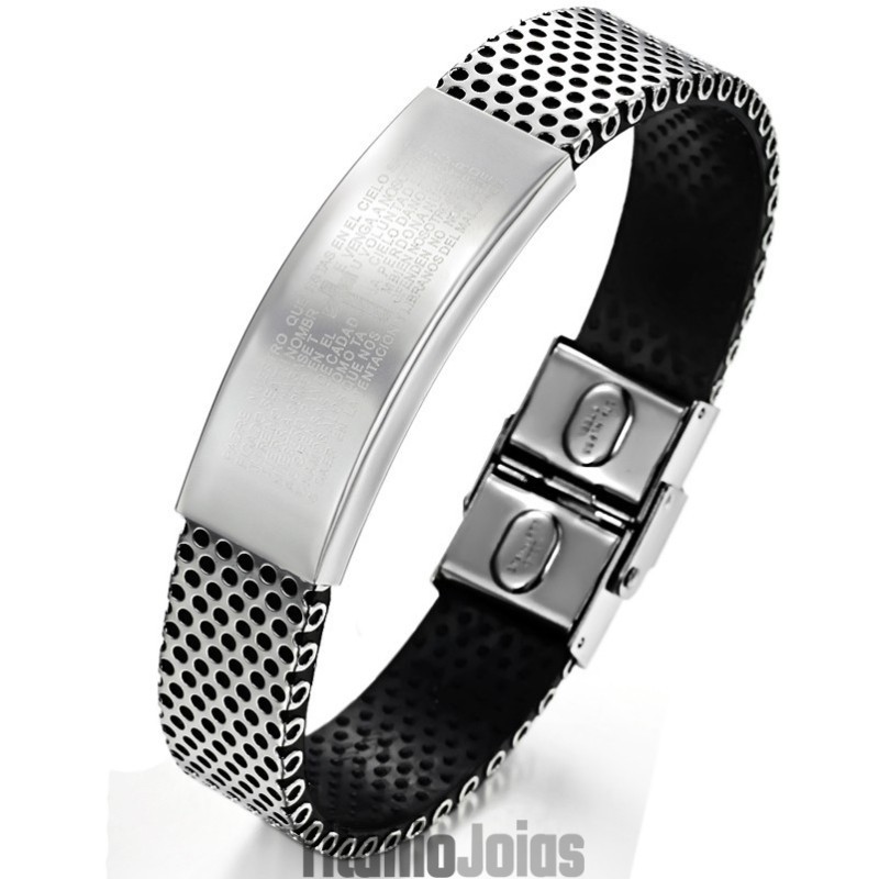 Pulseira De Couro De Titânio Preto Fácil De Usar Pulseira De Couro De Titânio Preto Fácil De Usar